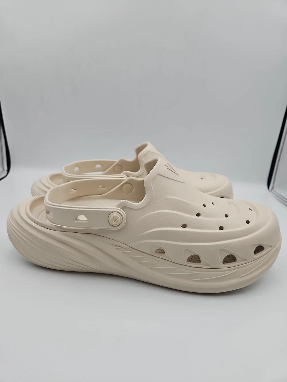 Vionic Beige Slip-On Foam Clog Sandals